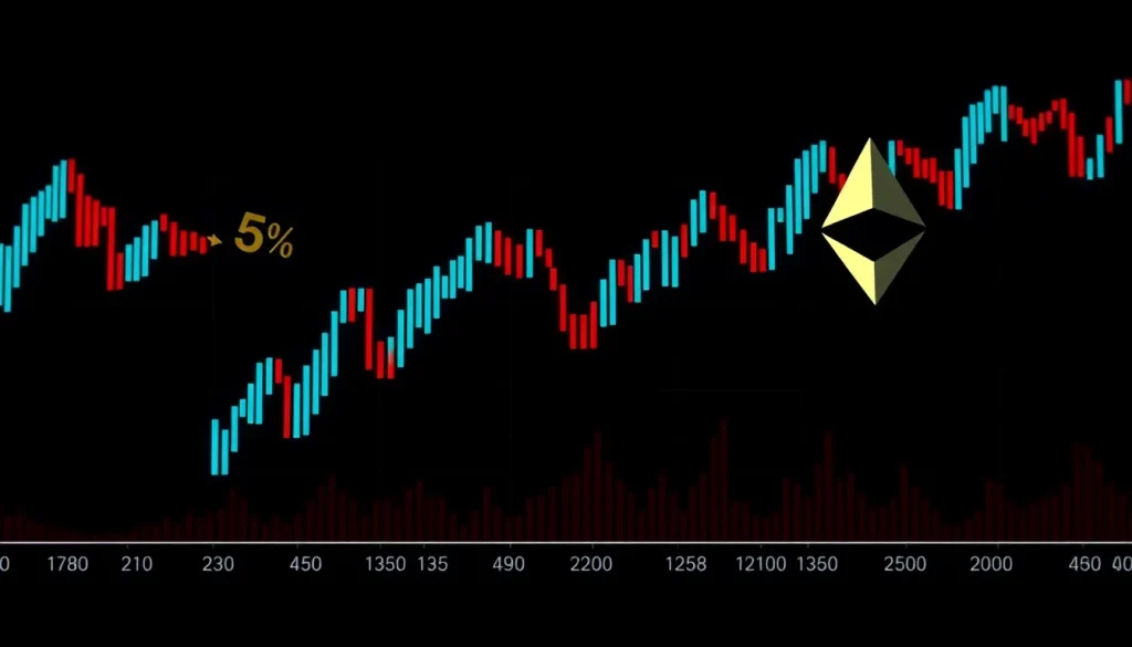 Imagen relacionada con caída de Bitcoin y Ethereum
