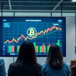 Imagen relacionada con criptomonedas en la Bolsa española