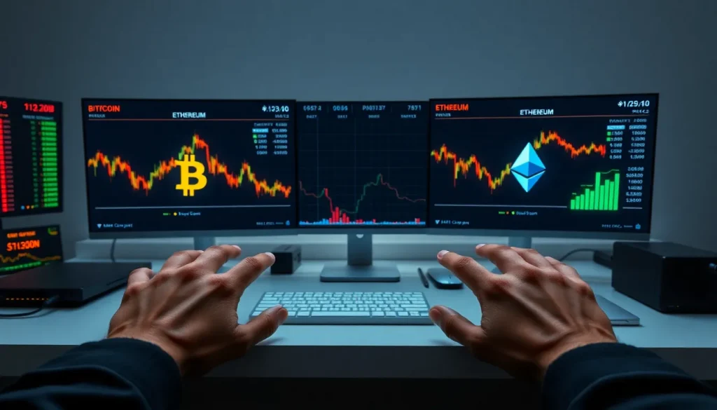 Imagen relacionada con Bitcoin en tiempo real precio y Ether movimiento